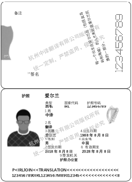 爱尔兰护照翻译,杭州护照翻译公证公司.png