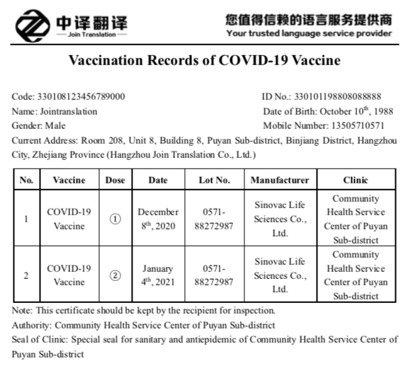 新型冠状病毒疫苗免疫接种凭证中英文版翻译规范.png