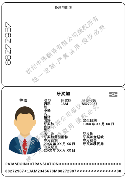 牙买加护照翻译模板.png 牙买加护照翻译模板.png