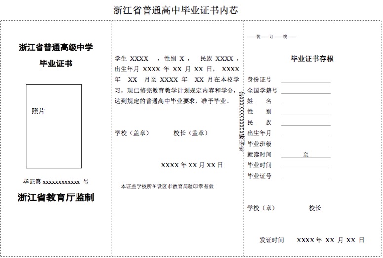 浙江省普通高中毕业证书翻译模板.jpg