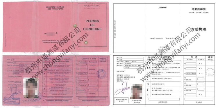 马里共和国法语驾照翻译公司模板【公安局车辆管理所换证盖章认可】.jpg