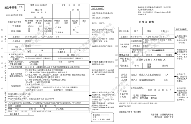 日本出生证明翻译费用,日本出生证明翻译样本,日本出生申报表翻译,日本出生证明书翻译,日本户籍誊本翻译,日本出生证明翻译公证.png