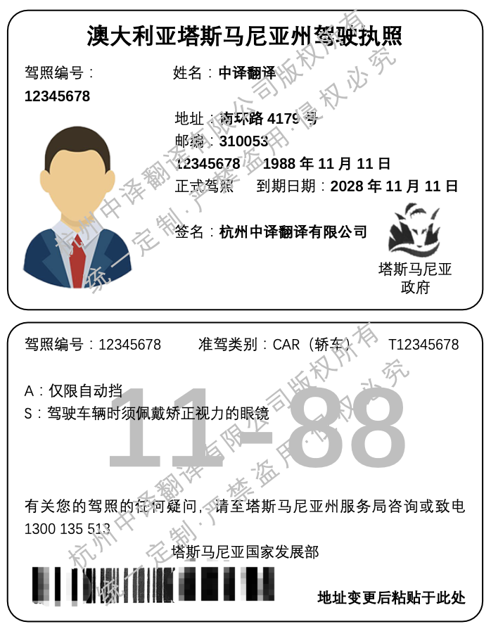 澳大利亚驾照翻译,塔斯马尼亚州驾照翻译成中文.png