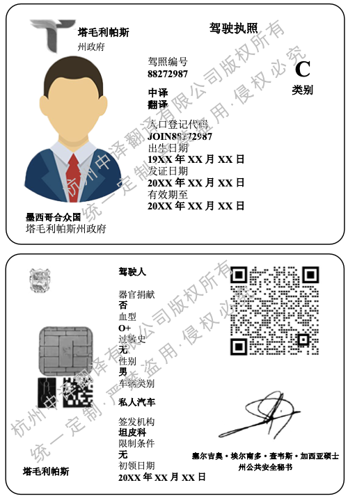 墨西哥塔毛利帕斯州驾照翻译成中文模板.png