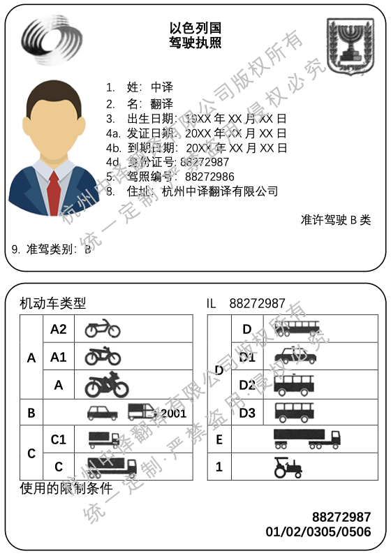 以色列驾照翻译成中文盖章模板.png