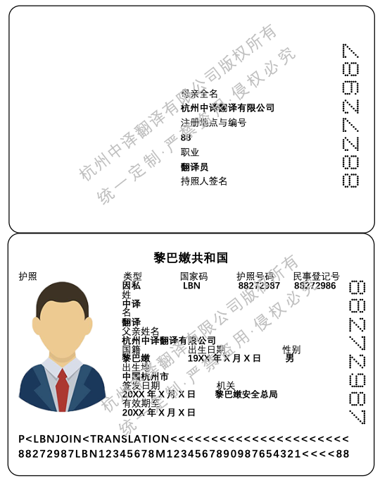 黎巴嫩护照翻译模板.png